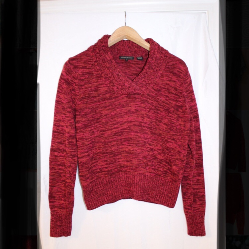 Red Jeanne Pierre sweater